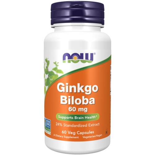 NOW - Ginkgo Biloba 60 mg - 60 kapsułek