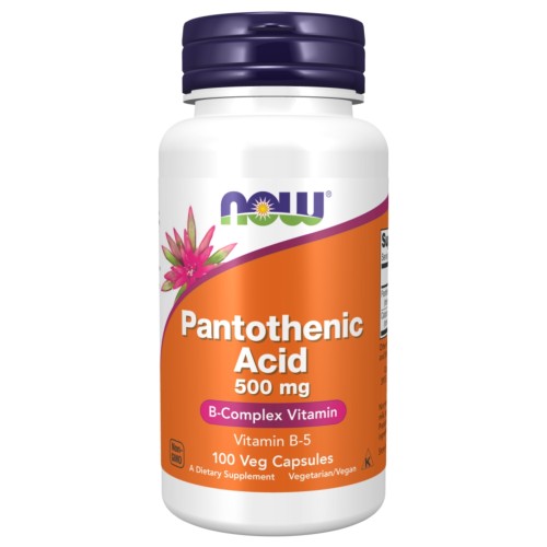 NOW - Pantothenic Acid 500 mg - 100 kapsułek