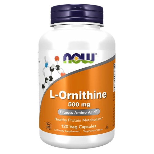 NOW - L-Ornithine 500 mg - 120 kapsułek