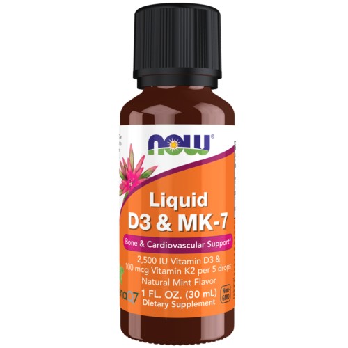 NOW - Liquid D3 & MK-7 - 30 ml