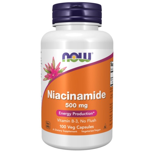 NOW - Niacinamide 500 mg -100 kapsułek