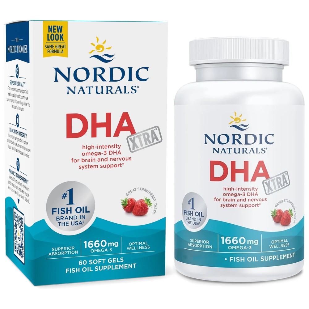Nordic Naturals - DHA Xtra 1660 mg Strawberry - 60 kapsułek