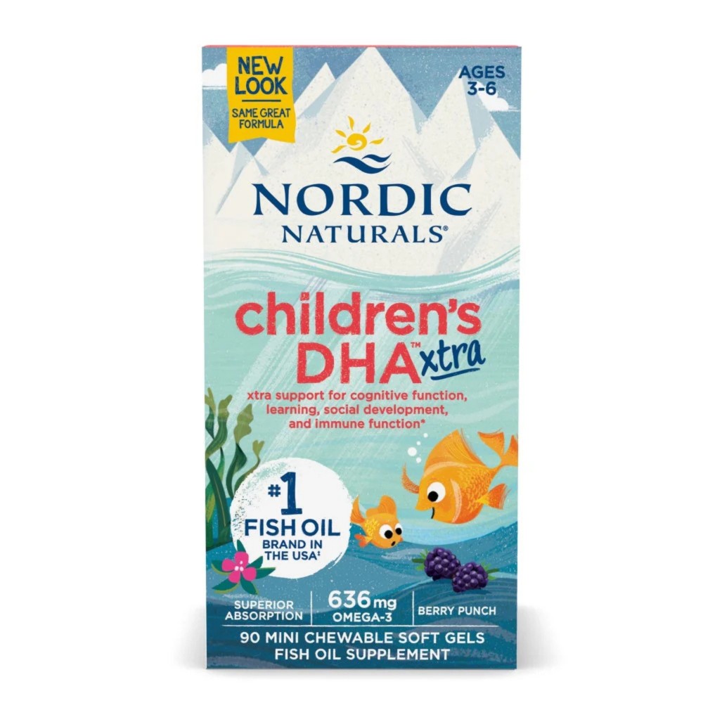 Nordic Naturals - Children's DHA Xtra 636mg Omega-3 - 90 kapsułek