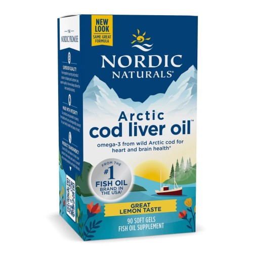 Nordic Naturals - Arctic Cod Liver Oil 750 mg Lemon - 90 kapsułek 