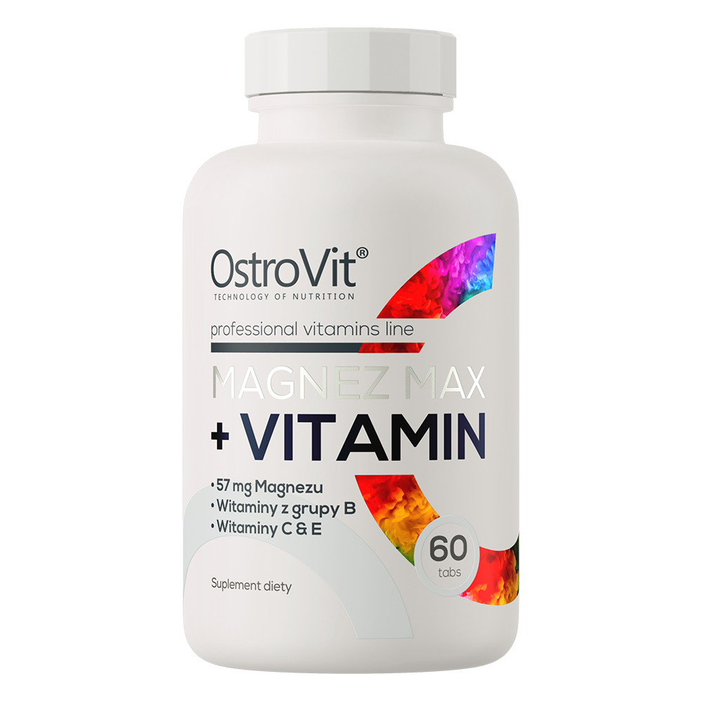 OstroVit - Magnez MAX + Vitamin - 60 tabletek