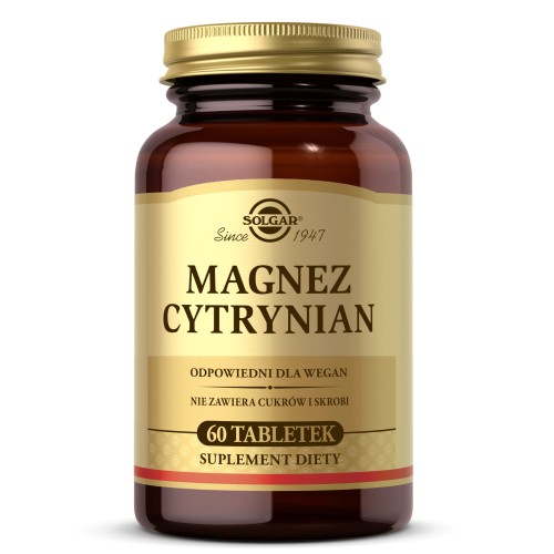 Solgar - Magnez cytrynian - 60 tabletek