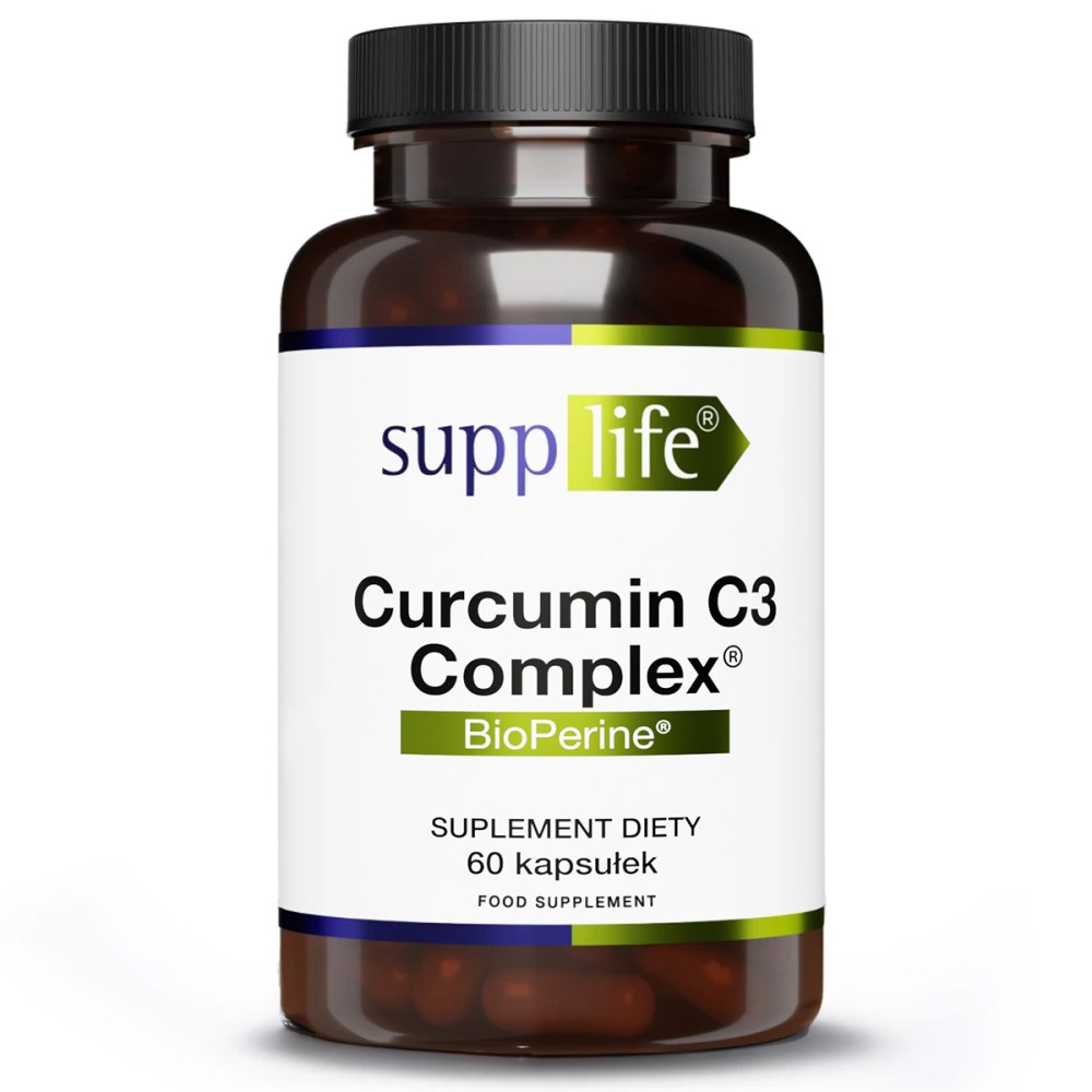 Supplife - Curcumin C3 Complex 500 mg + BioPerine - 60 kapsułek