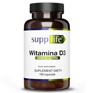 Supplife - Witamina D3 ULTRA 5000 IU - 180 kapsułek
