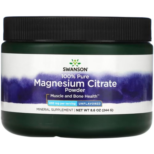Swanson - 100% PURE Magnesium Citrate Powder - 244 g