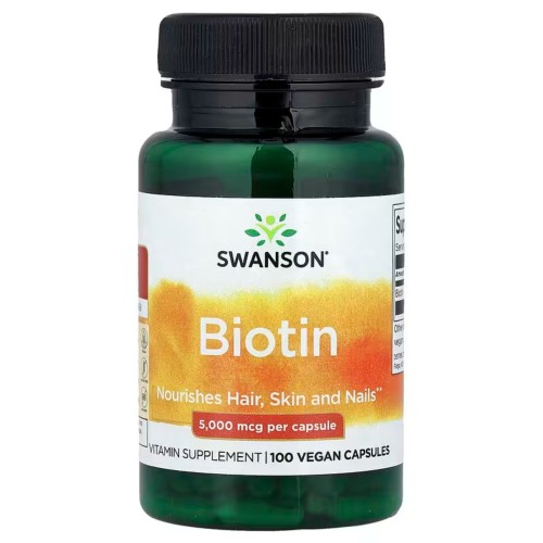 Swanson - Biotin 5000 mcg - 100 kapsułek
