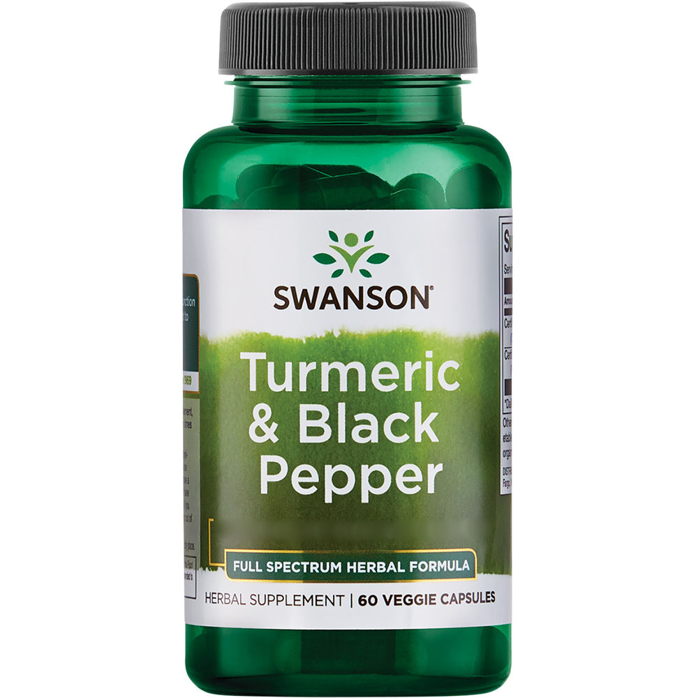 Swanson - Turmeric & Black Pepper - 60 kapsułek