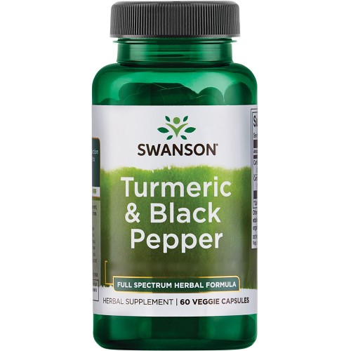 Swanson - Turmeric & Black Pepper - 60 kapsułek