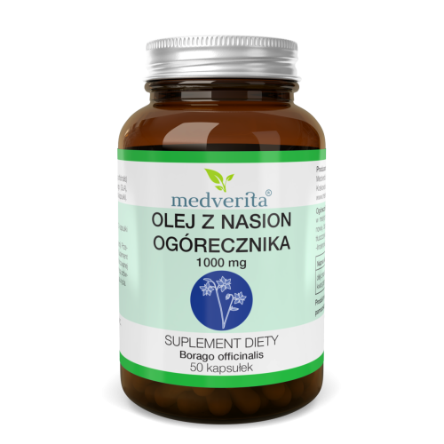Medverita - Olej z nasion ogórecznika 1000 mg - 50 kapsułek