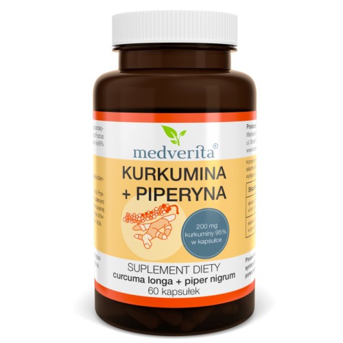 Medverita - Kurkumina + Piperyna - 60 kapsułek