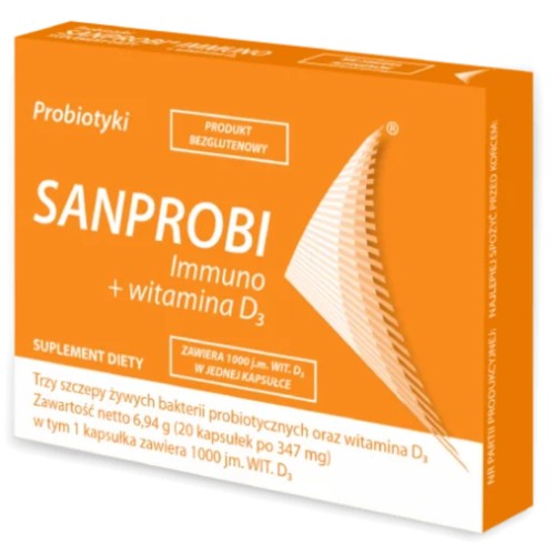 SanProbi -  Immuno + witamina D3 - 30 kapsułek