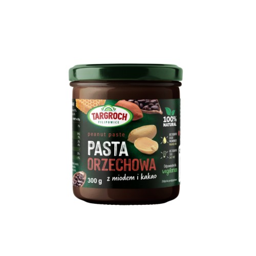 Targroch - Pasta orzechowa MIÓD + KAKAO - 300 g