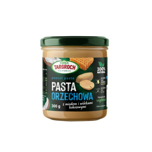Targroch - Pasta orzechowa KOKOS + MIÓD - 300 g 