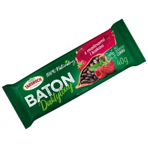 Targroch - Baton daktylowy z malinami i kakao - 40 g