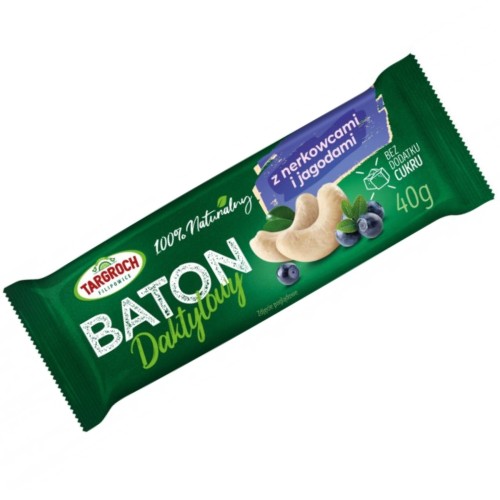 Targroch - Baton daktylowy z nerkowcami i jagodą - 40 g