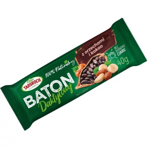 Targroch - Baton daktylowy z orzechami i kakao - 40 g