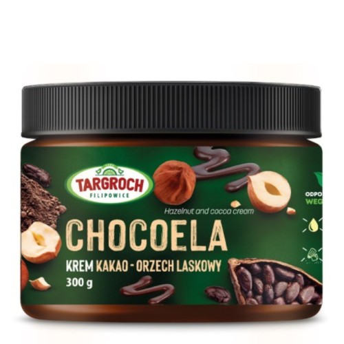 Targroch - Krem CHOCOELA z orzechów laskowych i kakao - 300 g