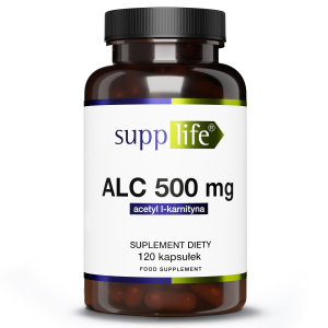 Supplife - ALC 500 mg Acetyl L-Karnityna - 120 kapsułek