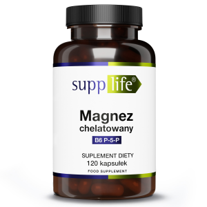 Supplife - Magnez chelatowany + P-5-P - 120 kapsułek