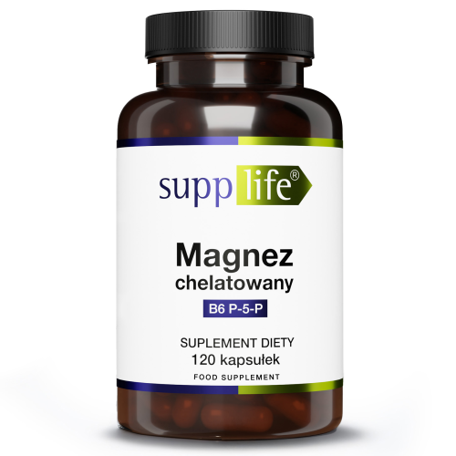 Supplife - Magnez chelatowany + P-5-P - 120 kapsułek