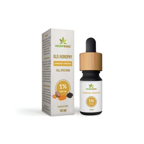 HempKing - Olejek CBD 1% Pieprz czarny i Kurkuma - 10 ml HempKing - Olejek CBD 1% Pieprz czarny i Kurkuma - 10 ml