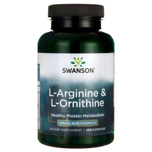 Swanson - L-Arginine & L-Ornithine - 100 kapsułek