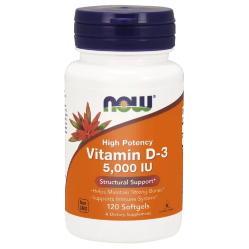 NOW - Vitamin D-3 5,000 IU - 120 kapsułek