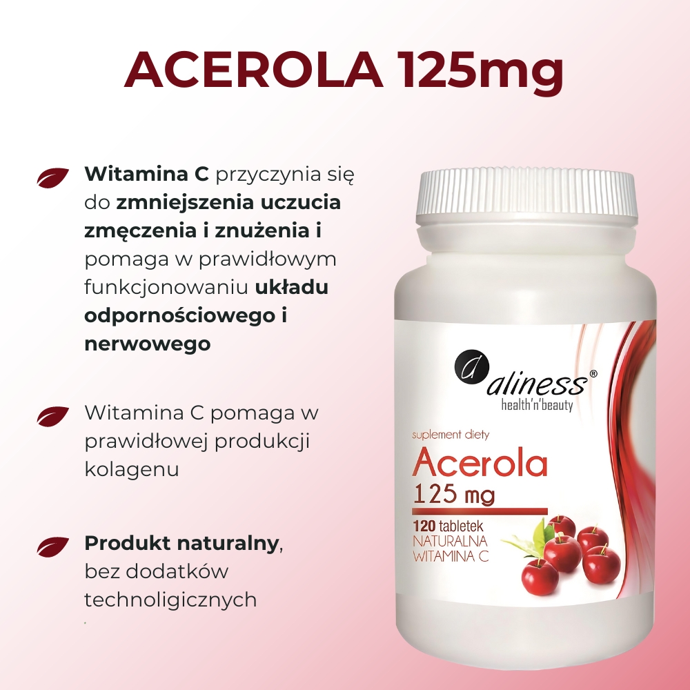 Aliness Acerola 125 mg - 120 tabletek