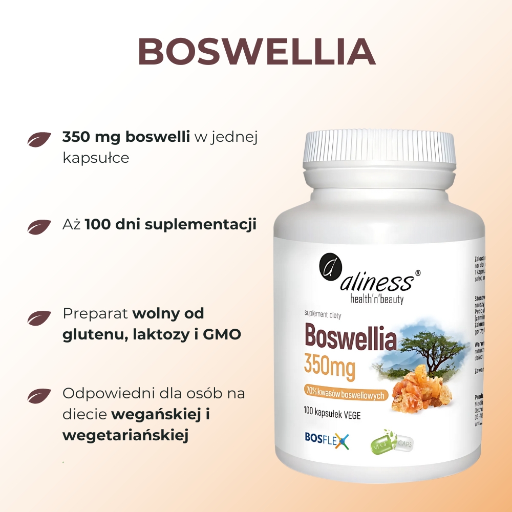 Aliness Boswellia 350 mg - 100 kapsułek