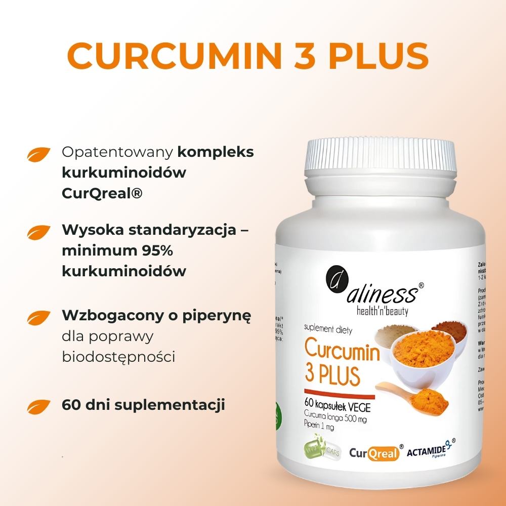 Aliness Curcumin 3 PLUS - 60 kapsułek