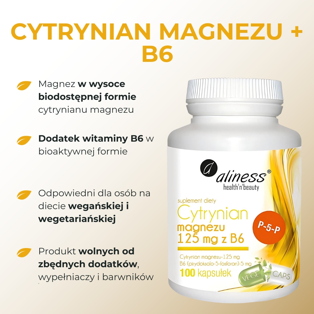 Aliness Cytrynian Magnezu 125 mg z B6