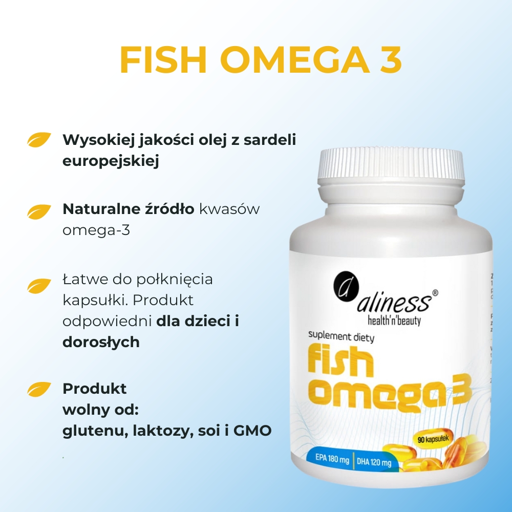 Aliness Fish Omega 3 180/120 mg - 90 kapsułek