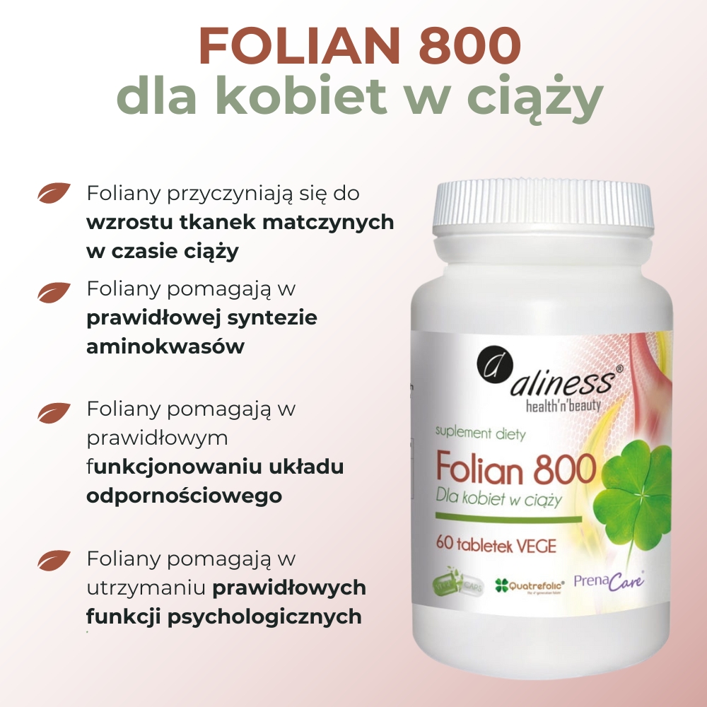 Aliness Folian dla kobiet w ciąży 800 µg - 60 tabletek