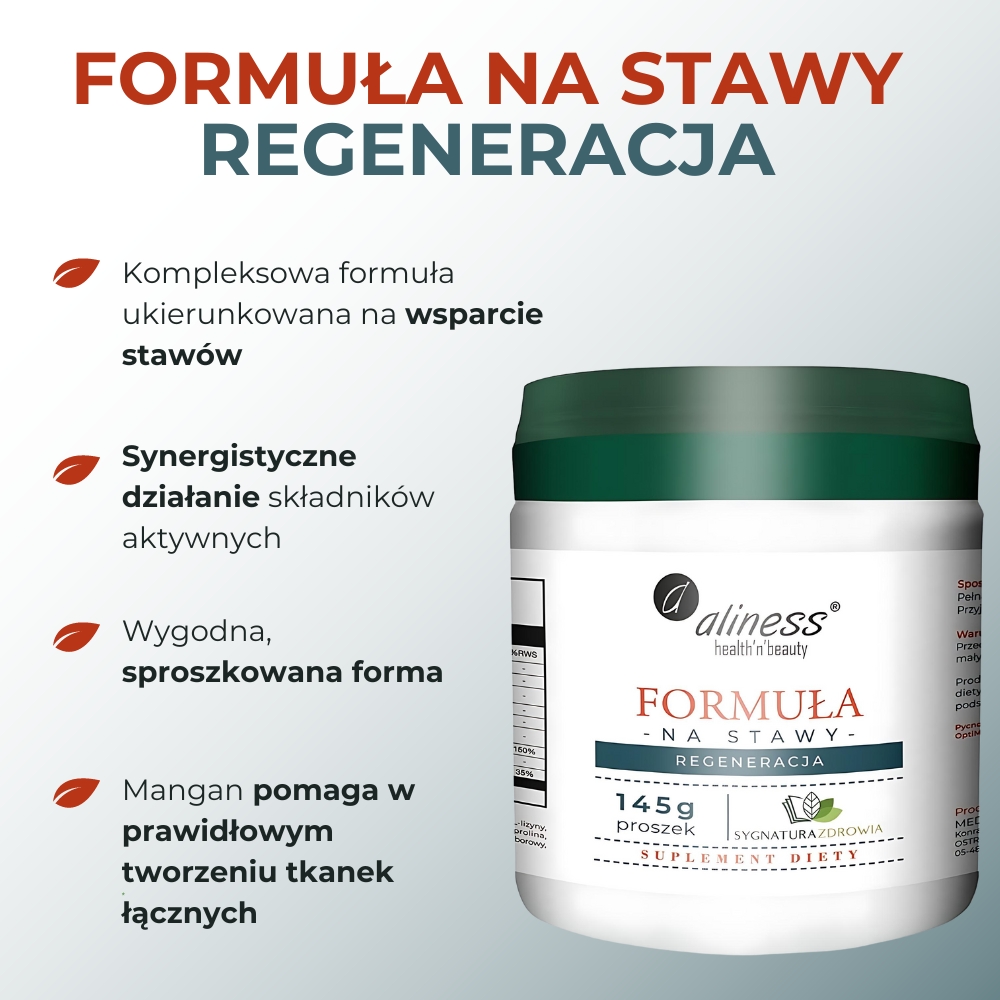 Aliness Formuła na stawy, regeneracja - proszek 145 g