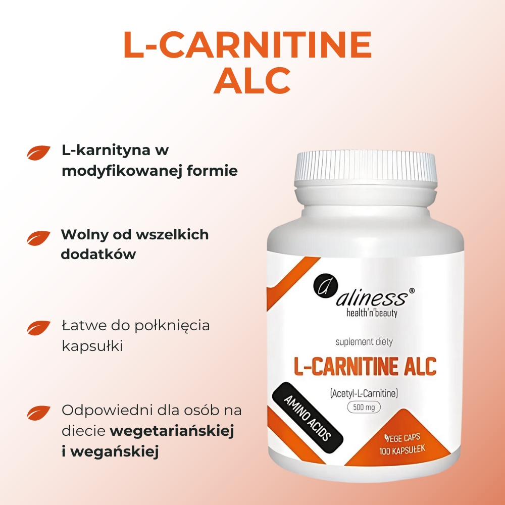 Aliness L-Carnityne ALC 500 mg - 100 kapsułek