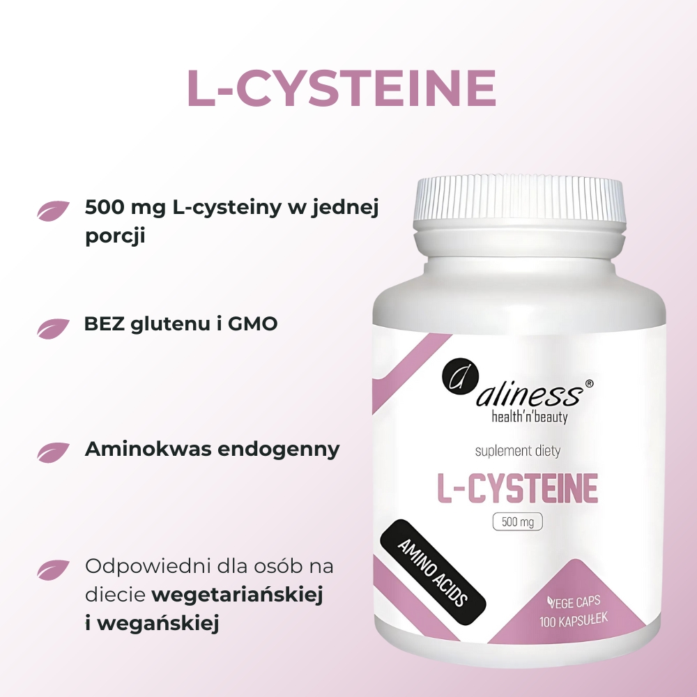 Aliness L-Cysteine 500 mg - 100 vege kapsułek