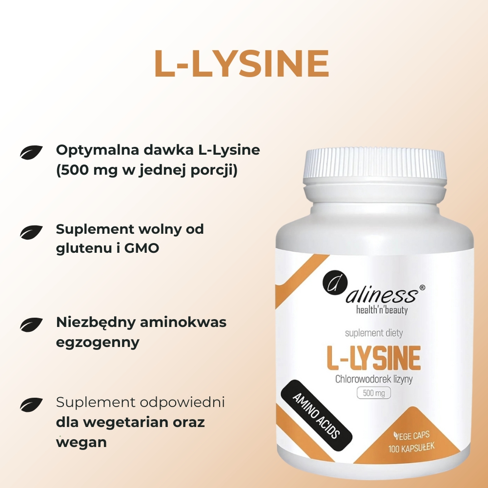 Aliness L-Lysine 500 mg - 100 kapsułek