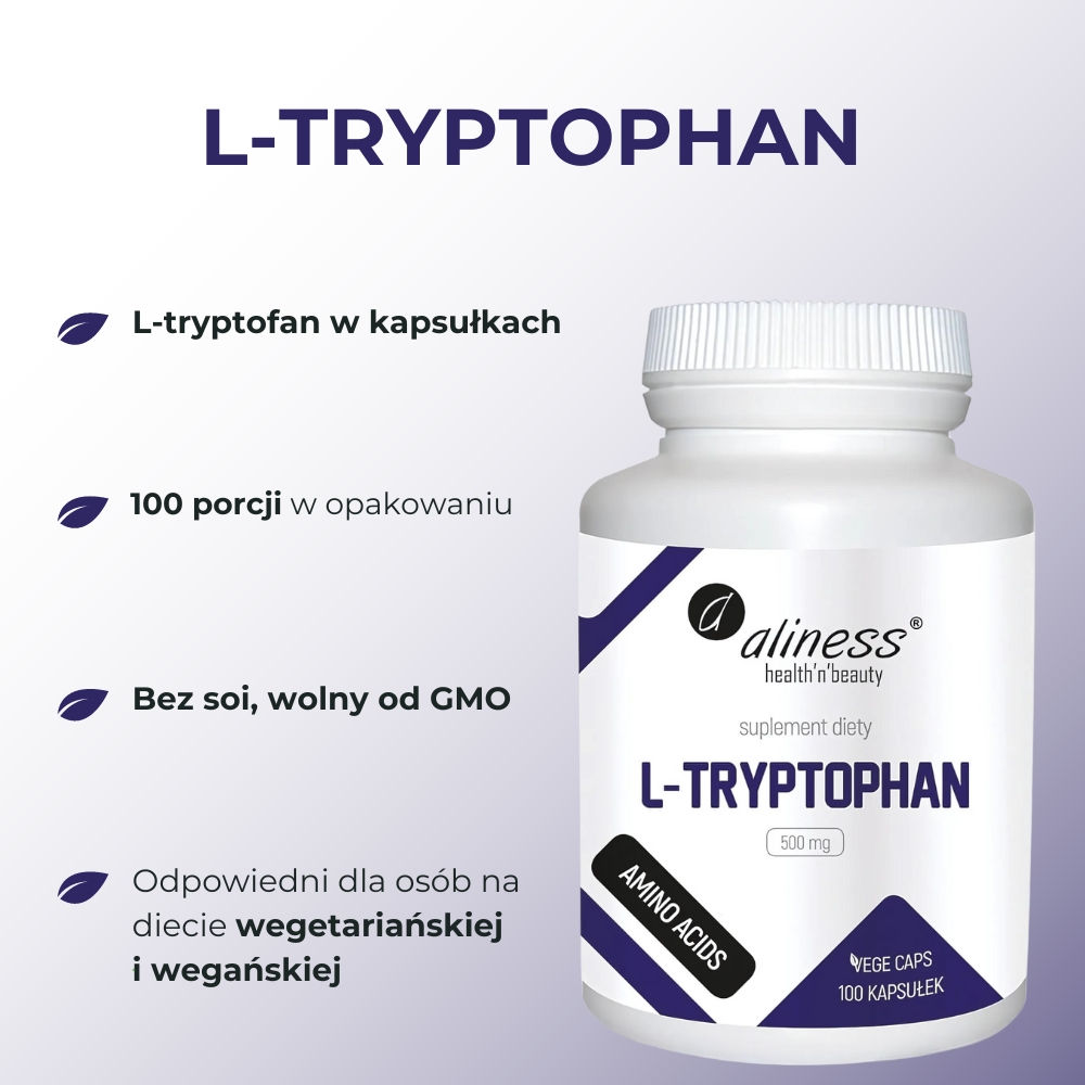 Aliness L-tryptophan 500 mg - 100 kapsułek