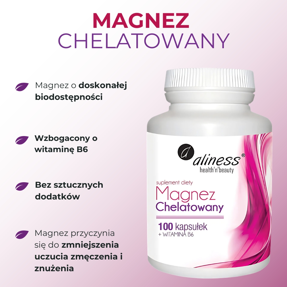 Aliness Magnez Chelatowany - 100 kapsułek