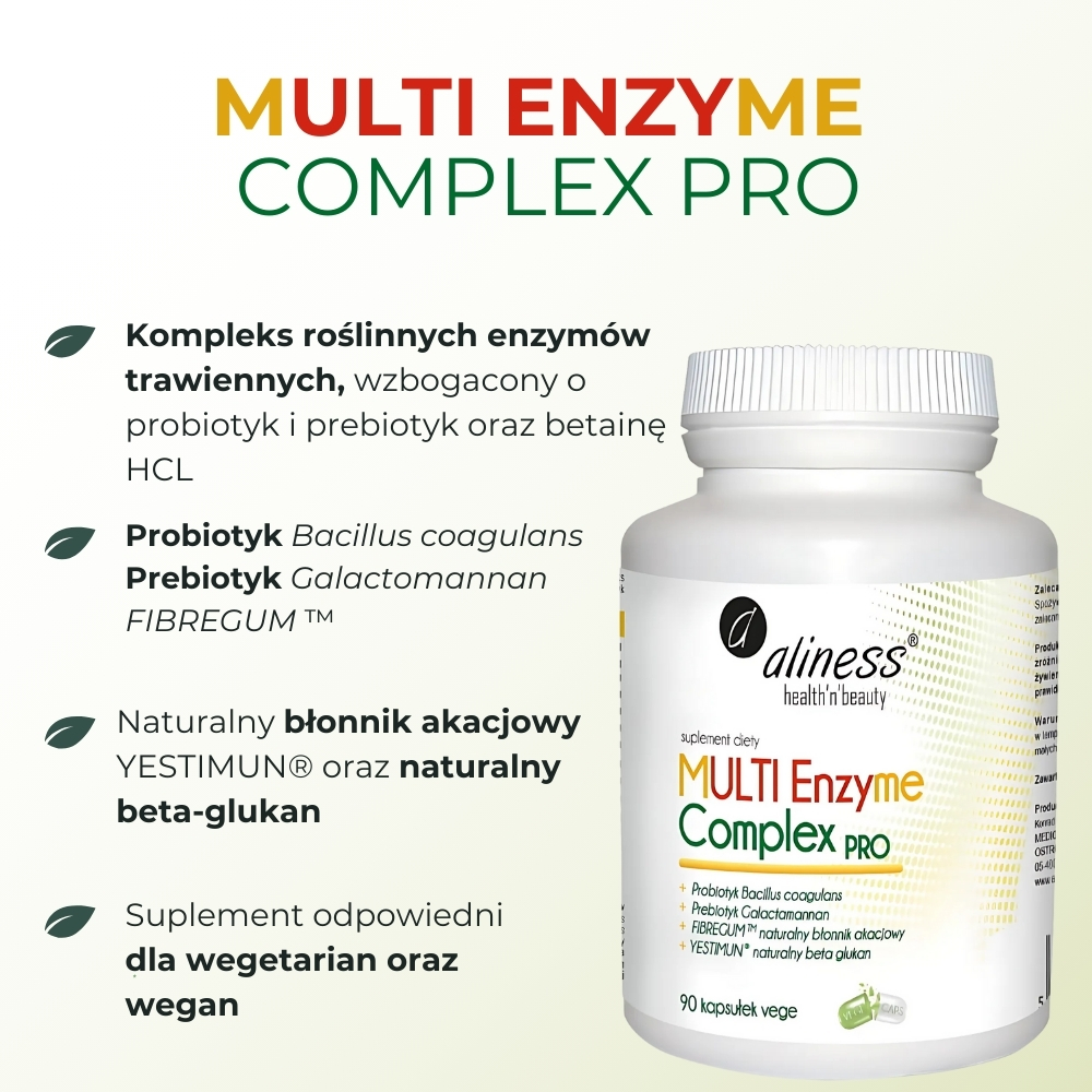 Aliness MULTI Enzyme Complex PRO - 90 kapsułek