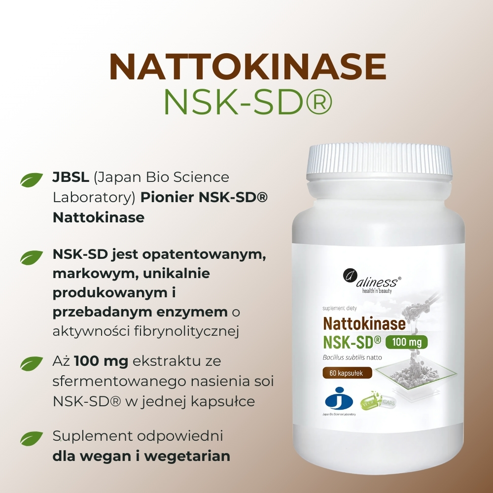 Aliness Nattokinase NSK-SD® 100 mg - 60 kapsułek