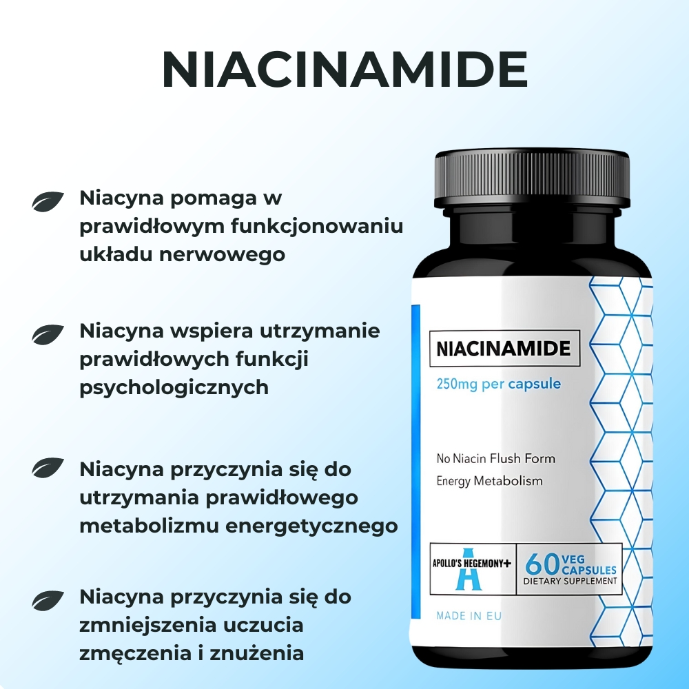 Apollo's Hegemony AH+ - Niacinamide 250 mg - 60 kapsułek