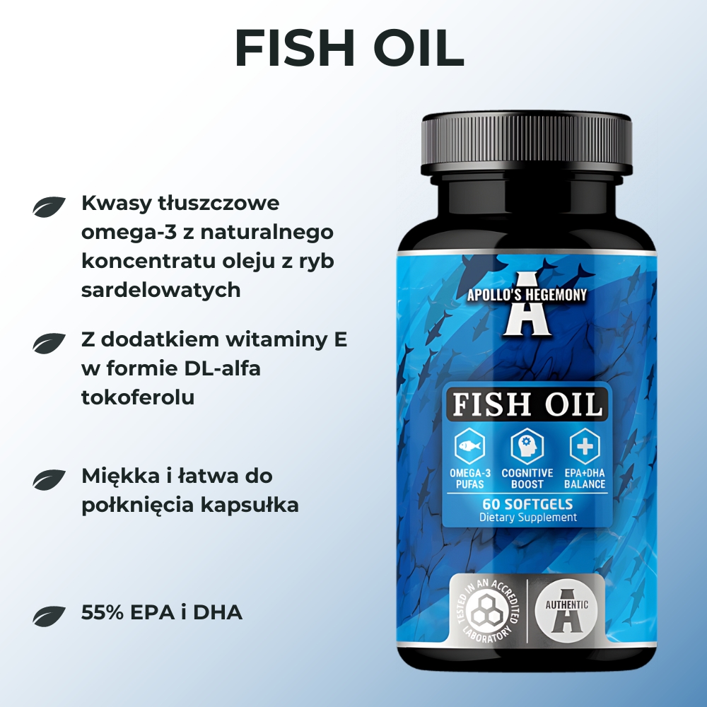 Apollo's Hegemony Fish Oil 1000 mg - Wsparcie dla zdrowia serca i mózgu