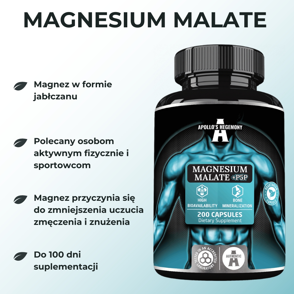 Apollo's Hegemony Magnesium Malate + P5P - wsparcie dla układu nerwowego i mięśniowego