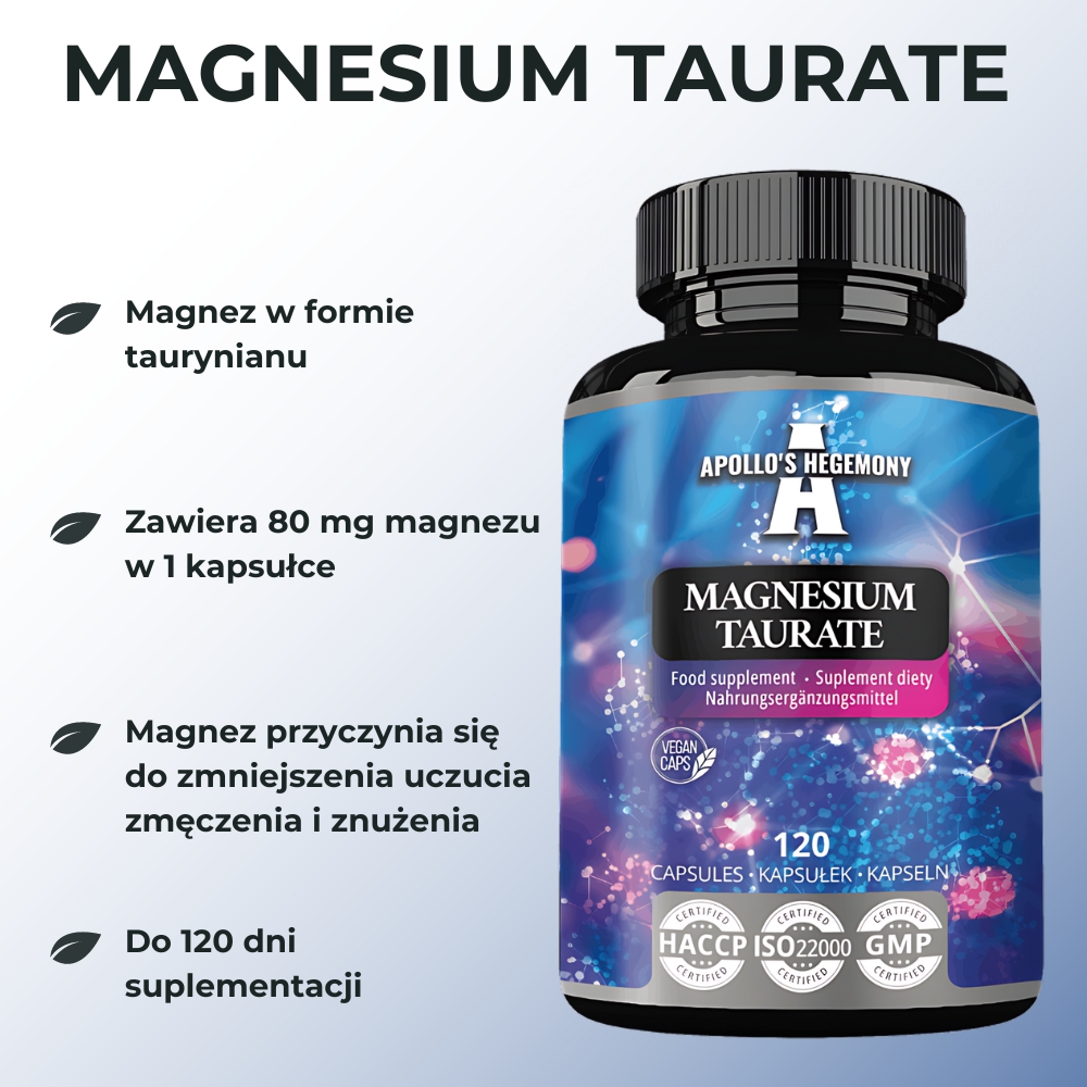 Apollo's Hegemony Magnesium Taurate - Wsparcie dla serca i układu nerwowego