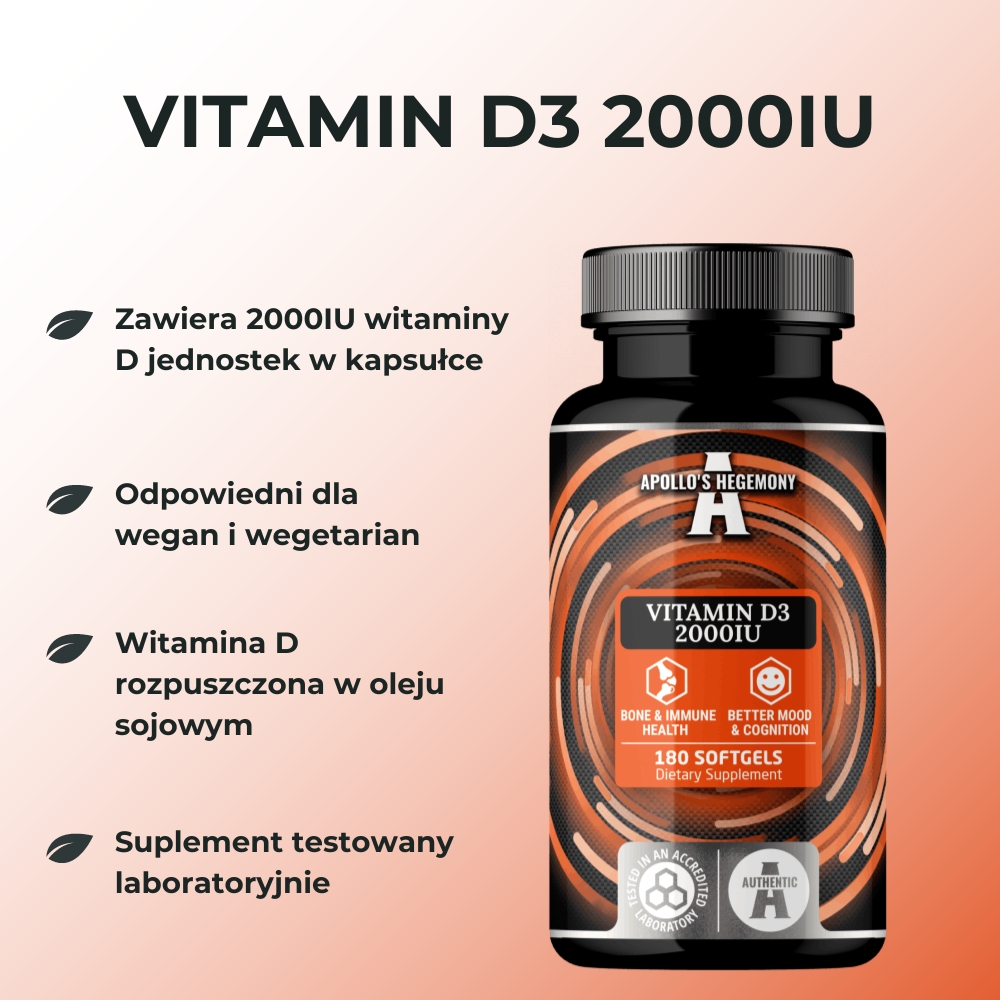 Apollo's Hegemony Vitamin D3 2000IU - Suplement diety